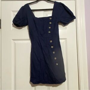 COPPER KEY Faux Button Down Mini Dress